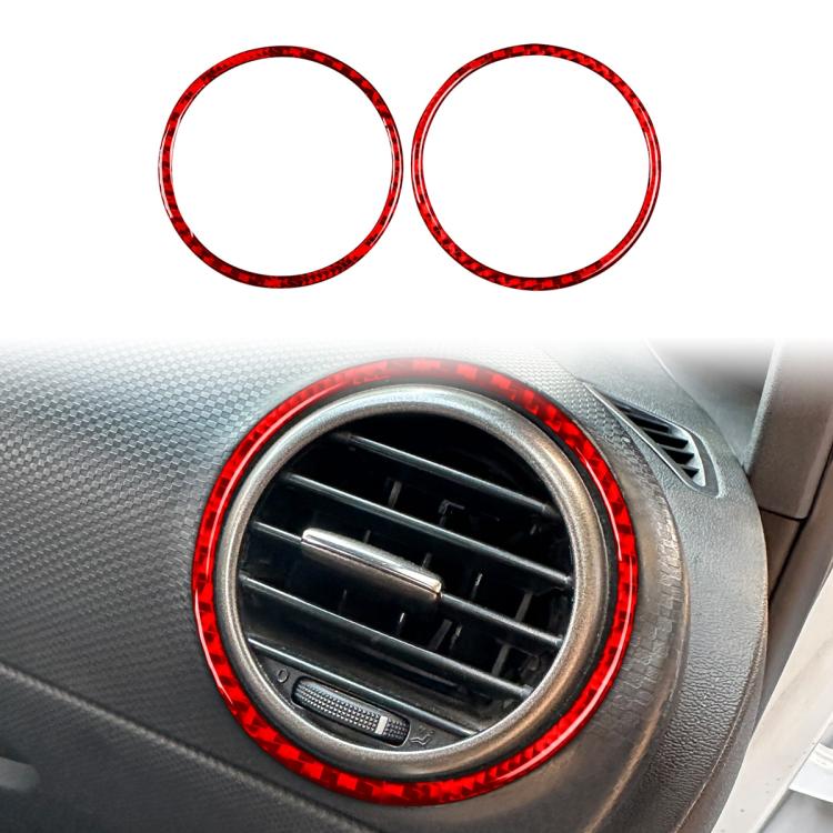 Set di 2 adesivi decorativi in fibra di carbonio per bocchette di ventilazione dell'aria condizionata dell'auto, lato sinistro e destro, per SEAT Leon 2005-2012., AC Two Sides Air Outle