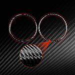 Set di 2 adesivi decorativi in fibra di carbonio per bocchette di ventilazione dell'aria condizionata dell'auto, lato sinistro e destro, per SEAT Leon 2005-2012., AC Two Sides Air Outle