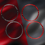 Set di 2 adesivi decorativi in fibra di carbonio per bocchette di ventilazione dell'aria condizionata dell'auto, lato sinistro e destro, per SEAT Leon 2005-2012., AC Two Sides Air Outle