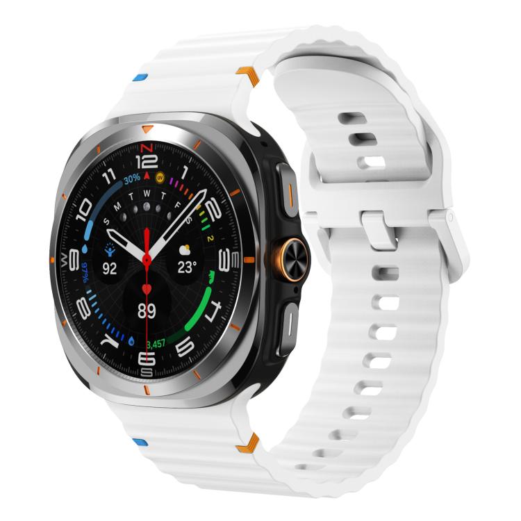 Cinturino per orologio in silicone con cuciture a onda xDfind, For Samsung Galaxy Watch Ultra 47mm / Ultra 2025