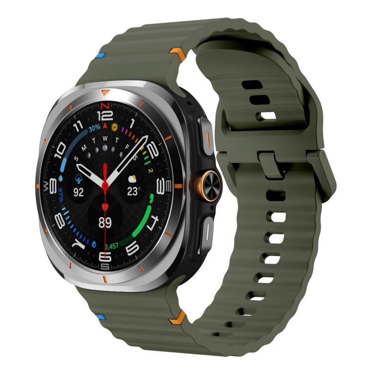 Cinturino per orologio in silicone con cuciture a onda xDfind, For Samsung Galaxy Watch Ultra 47mm / Ultra 2025