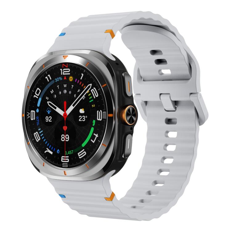 Cinturino per orologio in silicone con cuciture a onda xDfind, For Samsung Galaxy Watch Ultra 47mm / Ultra 2025