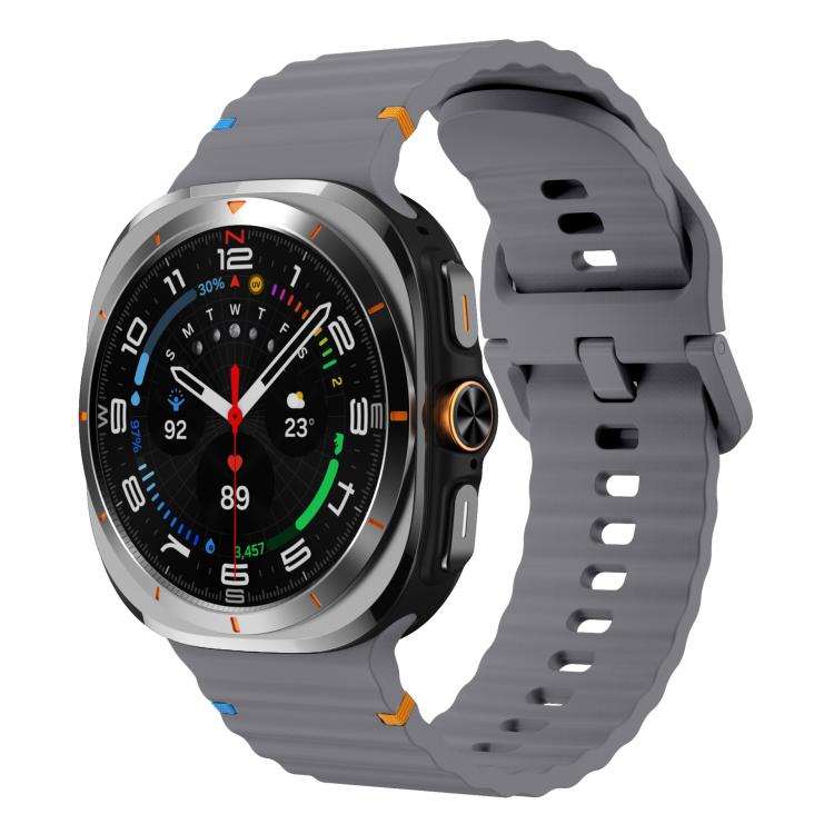 Cinturino per orologio in silicone con cuciture a onda xDfind, For Samsung Galaxy Watch Ultra 47mm / Ultra 2025