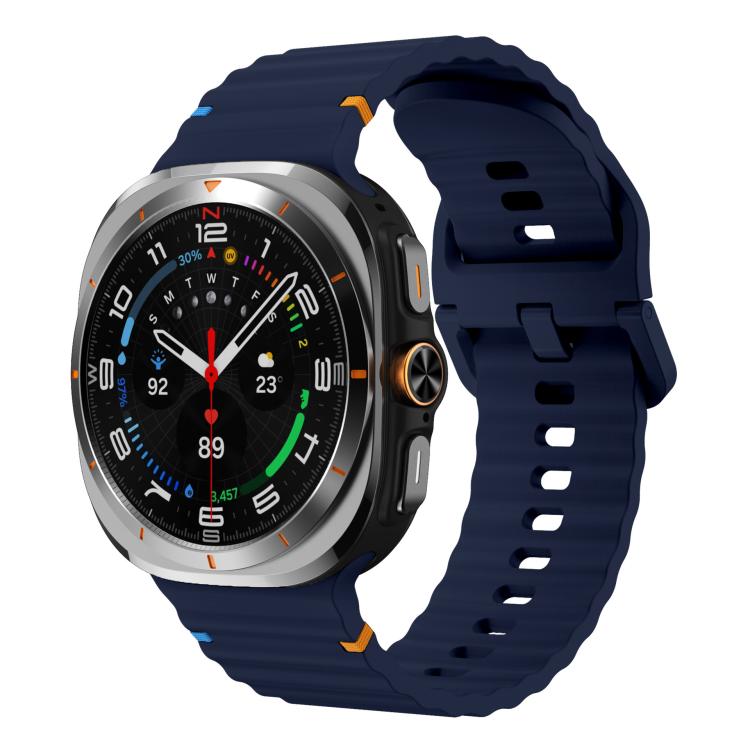 Cinturino per orologio in silicone con cuciture a onda xDfind, For Samsung Galaxy Watch Ultra 47mm / Ultra 2025