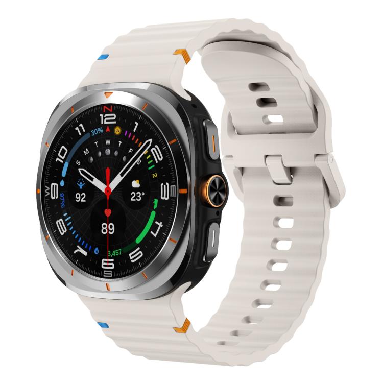Cinturino per orologio in silicone con cuciture a onda xDfind, For Samsung Galaxy Watch Ultra 47mm / Ultra 2025