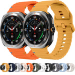 Cinturino per orologio in silicone con cuciture a onda xDfind, For Samsung Galaxy Watch Ultra 47mm / Ultra 2025