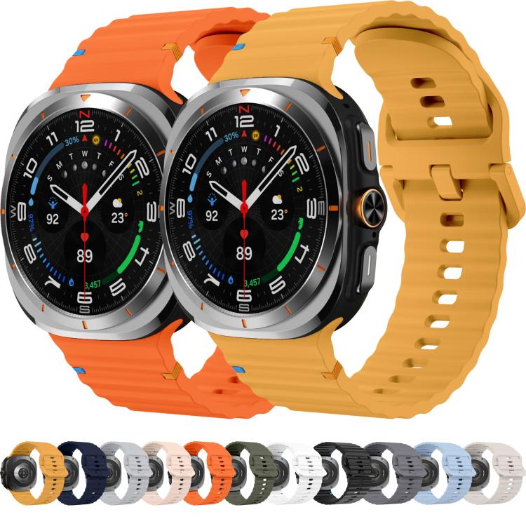Cinturino per orologio in silicone con cuciture a onda xDfind, For Samsung Galaxy Watch Ultra 47mm / Ultra 2025