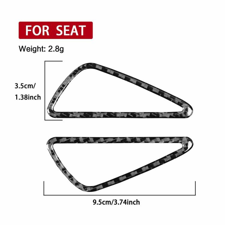 Set di 2 adesivi decorativi in fibra di carbonio per le prese d'aria del cruscotto dell'auto per SEAT Leon 2005-2012, lato guidatore sinistro e destro., Instrument Panel Air Outlet