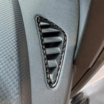 Set di 2 adesivi decorativi in fibra di carbonio per le prese d'aria del cruscotto dell'auto per SEAT Leon 2005-2012, lato guidatore sinistro e destro., Instrument Panel Air Outlet