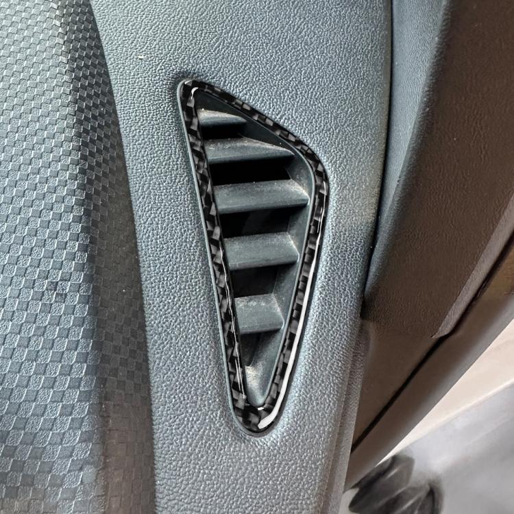 Set di 2 adesivi decorativi in fibra di carbonio per le prese d'aria del cruscotto dell'auto per SEAT Leon 2005-2012, lato guidatore sinistro e destro., Instrument Panel Air Outlet