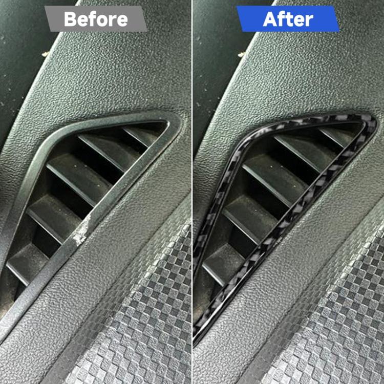Set di 2 adesivi decorativi in fibra di carbonio per le prese d'aria del cruscotto dell'auto per SEAT Leon 2005-2012, lato guidatore sinistro e destro., Instrument Panel Air Outlet