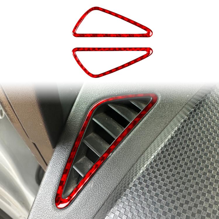 Set di 2 adesivi decorativi in fibra di carbonio per le prese d'aria del cruscotto dell'auto per SEAT Leon 2005-2012, lato guidatore sinistro e destro., Instrument Panel Air Outlet