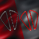Set di 2 adesivi decorativi in fibra di carbonio per le prese d'aria del cruscotto dell'auto per SEAT Leon 2005-2012, lato guidatore sinistro e destro., Instrument Panel Air Outlet