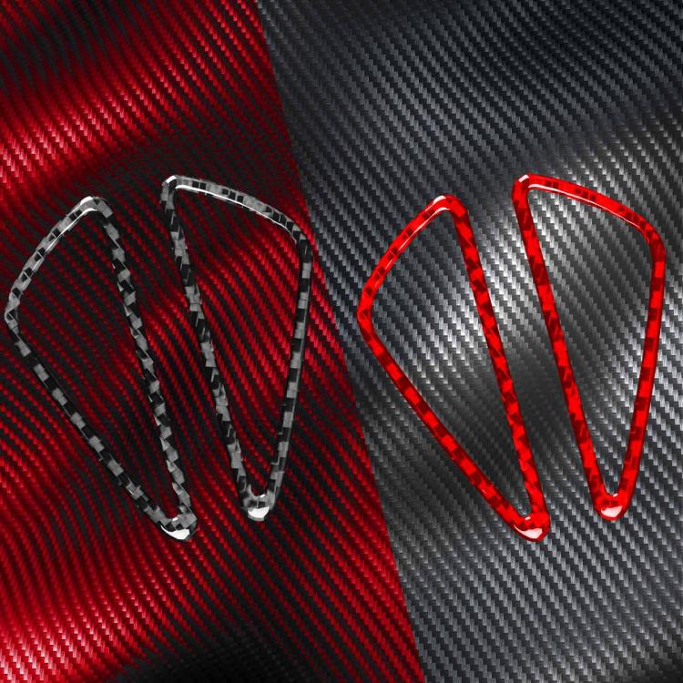Set di 2 adesivi decorativi in fibra di carbonio per le prese d'aria del cruscotto dell'auto per SEAT Leon 2005-2012, lato guidatore sinistro e destro., Instrument Panel Air Outlet