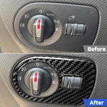 Adesivo decorativo in fibra di carbonio per pannello interruttori fari auto per SEAT Leon 2005-2012, Headlight Switch Panel, Left Driver, Headlight Switch Panel, Right Driver