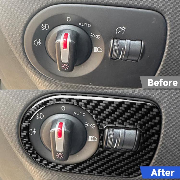 Adesivo decorativo in fibra di carbonio per pannello interruttori fari auto per SEAT Leon 2005-2012, Headlight Switch Panel, Left Driver, Headlight Switch Panel, Right Driver
