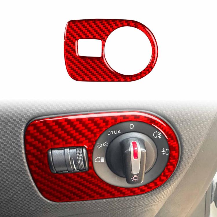Adesivo decorativo in fibra di carbonio per pannello interruttori fari auto per SEAT Leon 2005-2012, Headlight Switch Panel, Left Driver, Headlight Switch Panel, Right Driver