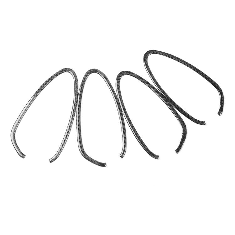 Set di 4 adesivi decorativi in fibra di carbonio per la maniglia interna della portiera dell'auto, per SEAT Leon 2005-2012, lato guidatore sinistro e destro., Inner Door Handle Panel