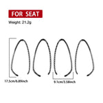 Set di 4 adesivi decorativi in fibra di carbonio per la maniglia interna della portiera dell'auto, per SEAT Leon 2005-2012, lato guidatore sinistro e destro., Inner Door Handle Panel