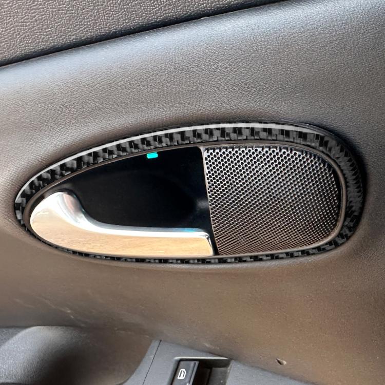 Set di 4 adesivi decorativi in fibra di carbonio per la maniglia interna della portiera dell'auto, per SEAT Leon 2005-2012, lato guidatore sinistro e destro., Inner Door Handle Panel