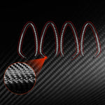Set di 4 adesivi decorativi in fibra di carbonio per la maniglia interna della portiera dell'auto, per SEAT Leon 2005-2012, lato guidatore sinistro e destro., Inner Door Handle Panel