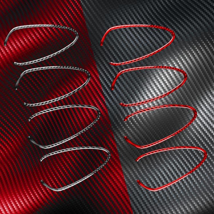 Set di 4 adesivi decorativi in fibra di carbonio per la maniglia interna della portiera dell'auto, per SEAT Leon 2005-2012, lato guidatore sinistro e destro., Inner Door Handle Panel