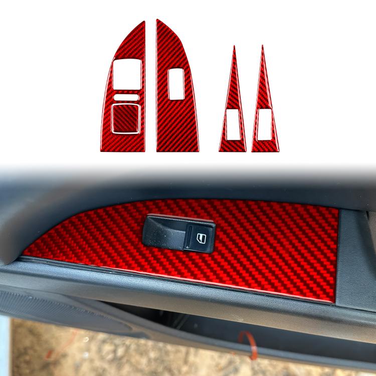 Set 5 adesivi in fibra di carbonio per Seat Leon 2005-2012