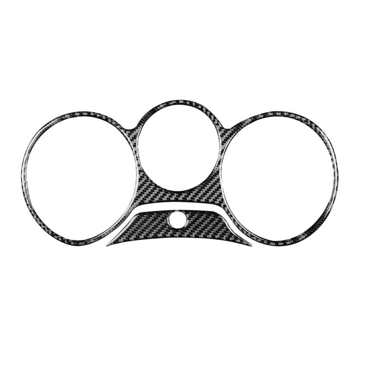 Set di 2 adesivi decorativi in fibra di carbonio per la cornice del tachimetro dell'auto, compatibili con SEAT Leon 2005-2012, lato guidatore (sinistro e destro)., Speedometer Surrounded Panel