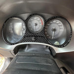 Set di 2 adesivi decorativi in fibra di carbonio per la cornice del tachimetro dell'auto, compatibili con SEAT Leon 2005-2012, lato guidatore (sinistro e destro)., Speedometer Surrounded Panel