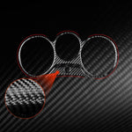 Set di 2 adesivi decorativi in fibra di carbonio per la cornice del tachimetro dell'auto, compatibili con SEAT Leon 2005-2012, lato guidatore (sinistro e destro)., Speedometer Surrounded Panel