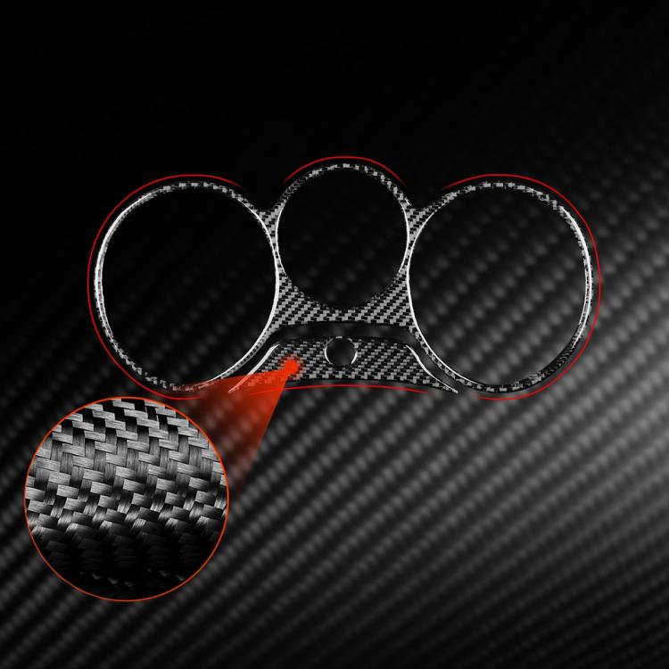 Set di 2 adesivi decorativi in fibra di carbonio per la cornice del tachimetro dell'auto, compatibili con SEAT Leon 2005-2012, lato guidatore (sinistro e destro)., Speedometer Surrounded Panel