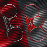 Set di 2 adesivi decorativi in fibra di carbonio per la cornice del tachimetro dell'auto, compatibili con SEAT Leon 2005-2012, lato guidatore (sinistro e destro)., Speedometer Surrounded Panel