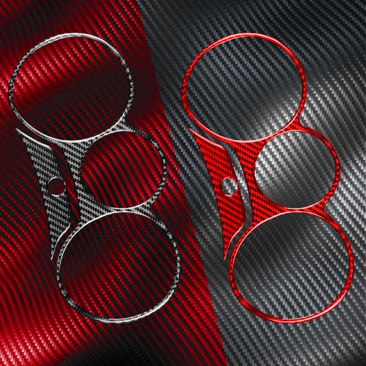 Set di 2 adesivi decorativi in fibra di carbonio per la cornice del tachimetro dell'auto, compatibili con SEAT Leon 2005-2012, lato guidatore (sinistro e destro)., Speedometer Surrounded Panel