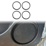 Set di 4 adesivi decorativi in fibra di carbonio per anello del clacson della portiera dell'auto, per SEAT Leon 2005-2012, lato guidatore sinistro e destro., Door Horn Ring