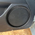 Set di 4 adesivi decorativi in fibra di carbonio per anello del clacson della portiera dell'auto, per SEAT Leon 2005-2012, lato guidatore sinistro e destro., Door Horn Ring