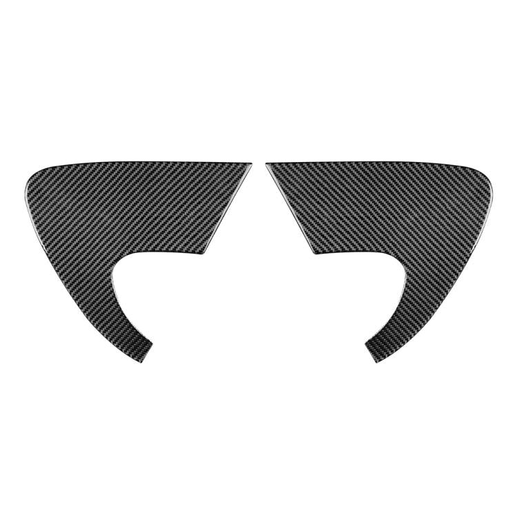 Set di 2 adesivi decorativi triangolari in fibra di carbonio per lunotto posteriore dell'auto, per SEAT Leon 2005-2012, lato guidatore sinistro e destro., Rear Triangle Window
