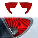 Set di 2 adesivi decorativi triangolari in fibra di carbonio per lunotto posteriore dell'auto, per SEAT Leon 2005-2012, lato guidatore sinistro e destro., Rear Triangle Window