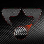 Set di 2 adesivi decorativi triangolari in fibra di carbonio per lunotto posteriore dell'auto, per SEAT Leon 2005-2012, lato guidatore sinistro e destro., Rear Triangle Window