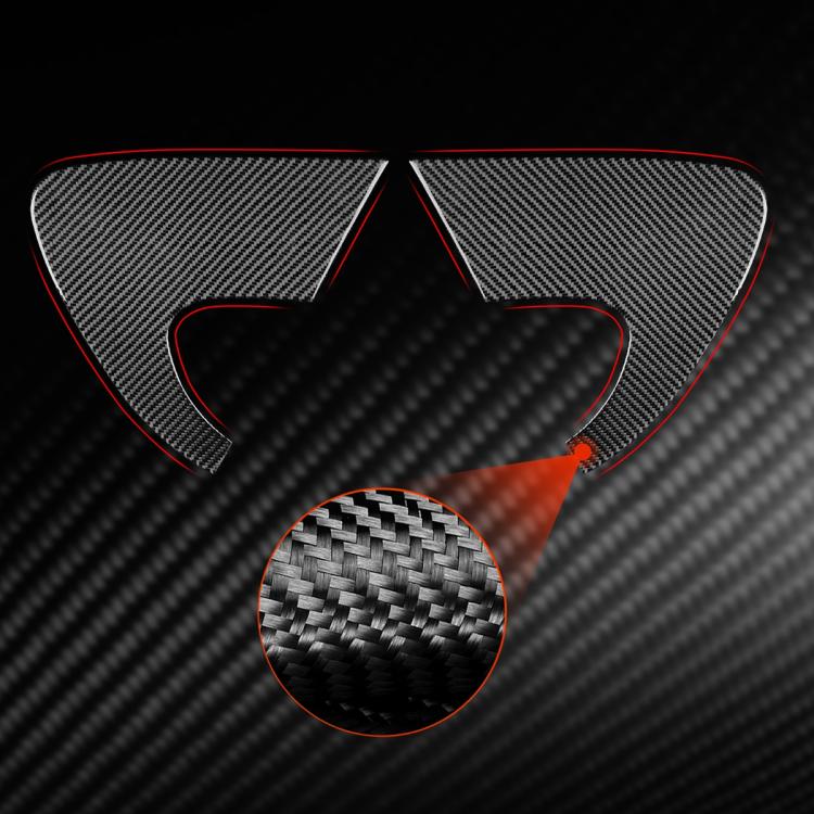 Set di 2 adesivi decorativi triangolari in fibra di carbonio per lunotto posteriore dell'auto, per SEAT Leon 2005-2012, lato guidatore sinistro e destro., Rear Triangle Window
