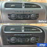 Adesivo decorativo in fibra di carbonio per pannello del climatizzatore della console centrale dell'auto per SEAT Leon 2005-2012, Center Console Air Conditioner Panel, Left Driver, Center Console Air Conditioner Panel, Right Driver