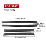 Set di 4 adesivi decorativi in fibra di carbonio per pannelli portiera auto SEAT Leon 2005-2012, lato guidatore sinistro e destro., Door Panel