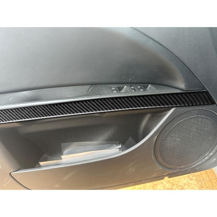 Set di 4 adesivi decorativi in fibra di carbonio per pannelli portiera auto SEAT Leon 2005-2012, lato guidatore sinistro e destro., Door Panel