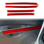 Set di 4 adesivi decorativi in fibra di carbonio per pannelli portiera auto SEAT Leon 2005-2012, lato guidatore sinistro e destro., Door Panel