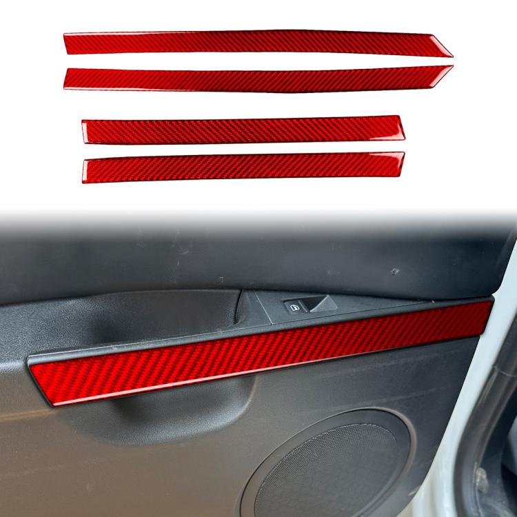 Set di 4 adesivi decorativi in fibra di carbonio per pannelli portiera auto SEAT Leon 2005-2012, lato guidatore sinistro e destro., Door Panel