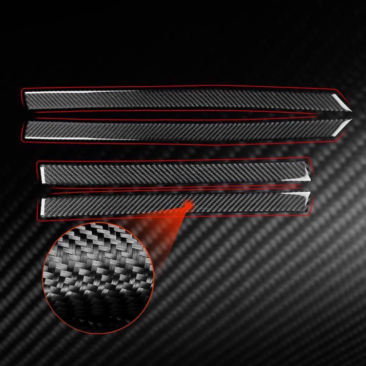 Set di 4 adesivi decorativi in fibra di carbonio per pannelli portiera auto SEAT Leon 2005-2012, lato guidatore sinistro e destro., Door Panel