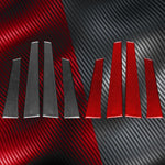 Set di 4 adesivi decorativi in fibra di carbonio per montante B auto, compatibili con SEAT Leon 2005-2012, con colla a goccia, lato guidatore sinistro e destro., B Pillar