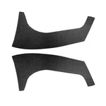 Set di 2 adesivi decorativi in fibra di carbonio per lunotto posteriore dell'auto, compatibili con SEAT Leon 2005-2012, stile foglio di carbonio, lato guidatore sinistro e destro., Rear Windshield