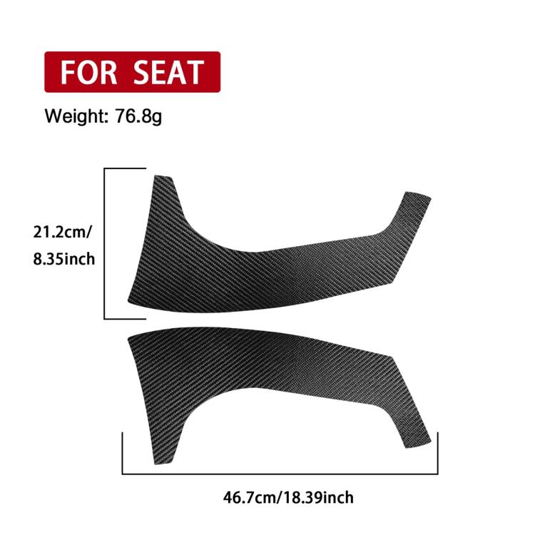 Set di 2 adesivi decorativi in fibra di carbonio per lunotto posteriore dell'auto, compatibili con SEAT Leon 2005-2012, stile foglio di carbonio, lato guidatore sinistro e destro., Rear Windshield