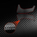 Set di 2 adesivi decorativi in fibra di carbonio per lunotto posteriore dell'auto, compatibili con SEAT Leon 2005-2012, stile foglio di carbonio, lato guidatore sinistro e destro., Rear Windshield