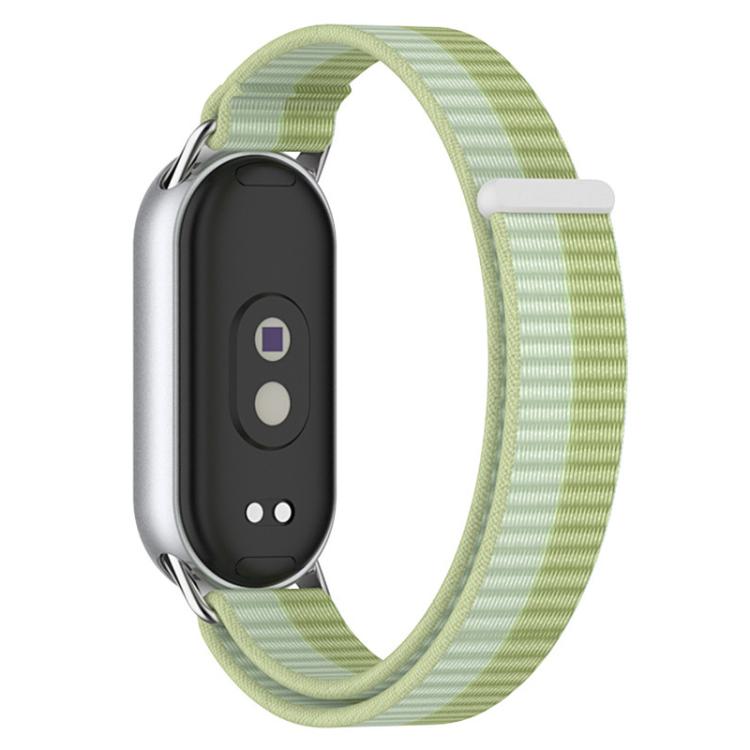 Cinturino per orologio xDfind con connettore in metallo e passante in nylon intrecciato., For Xiaomi Smart Band 10 / 9 / 8 / NFC